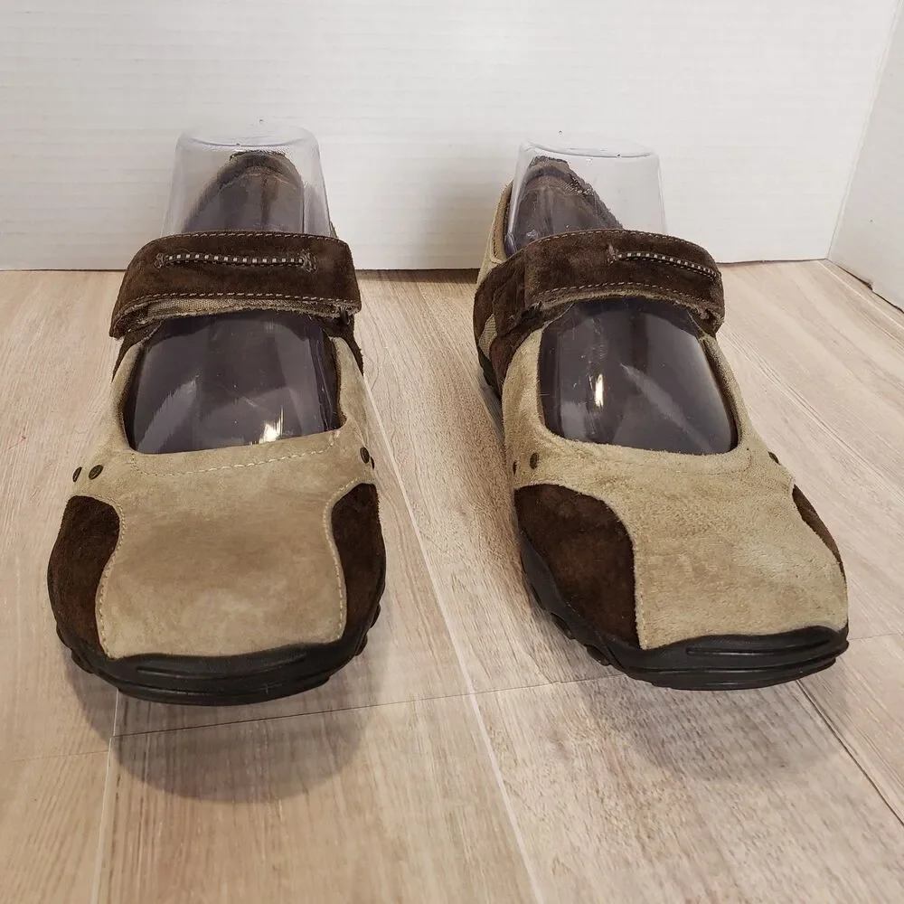 Taos Bravo Mary Jane Brown Leather Shoes Womens Size 8 US Adj Strap